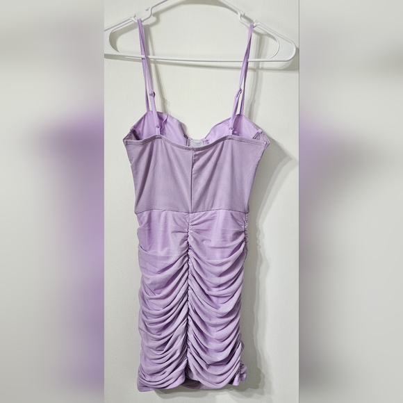 Nwt extra small purple sexy mesh sheer spaghetti strap Corset  dress Lingerie - Picture 5 of 5